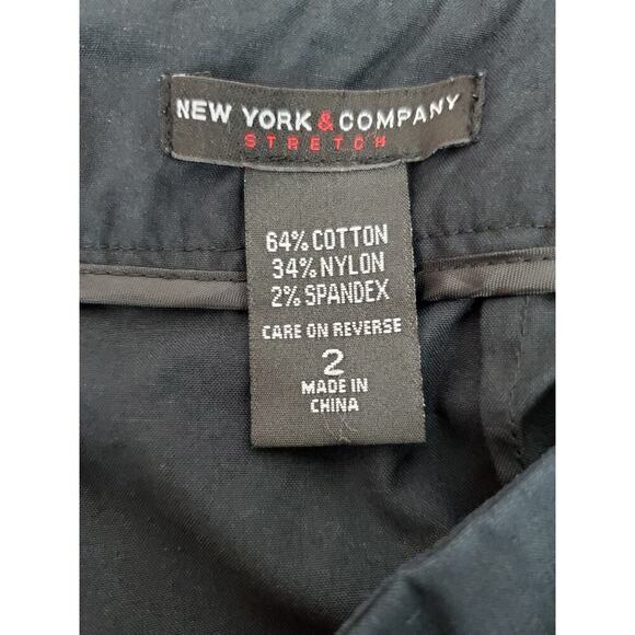 NEW YORK & CO Women's Black Straight Skirt Sz 2 - Picture 6 of 7
